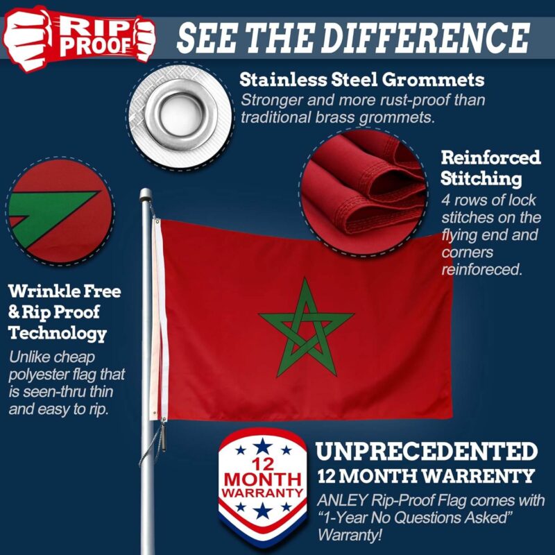Rip-Proof Morocco Flag