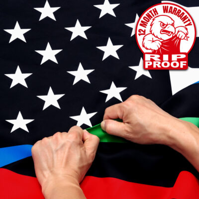 Thin Blue Red and Green USA Flag