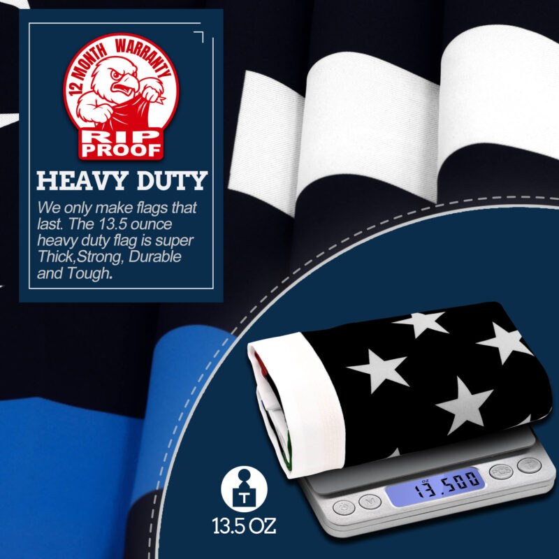Thin Blue Red and Green USA Flag