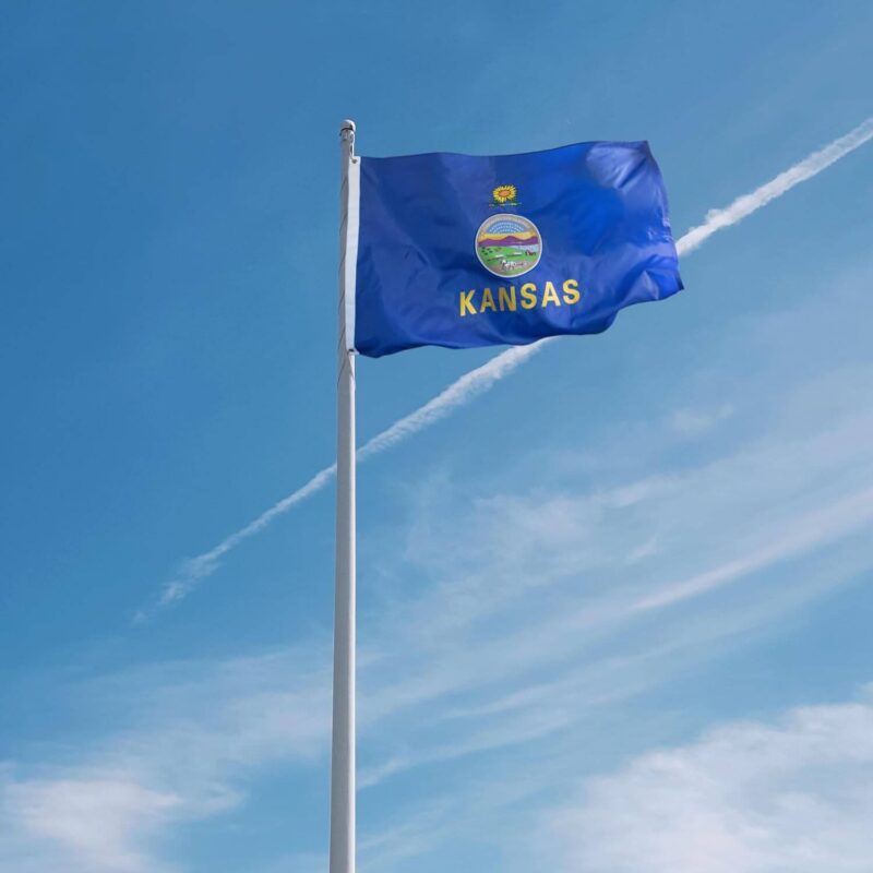 Embroidered Kansas State Flag