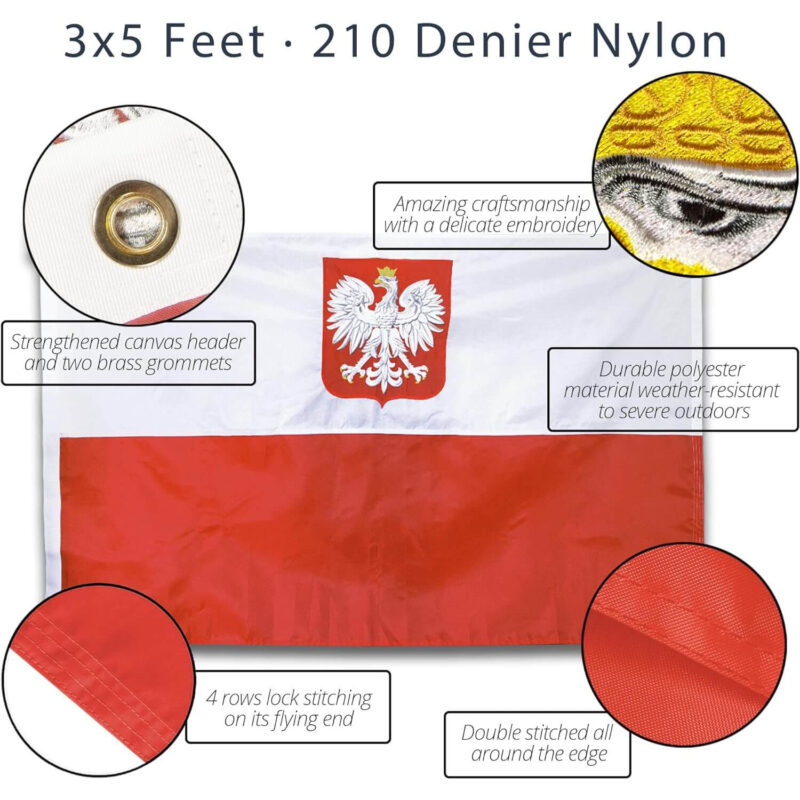 Embroidered Poland State Flag