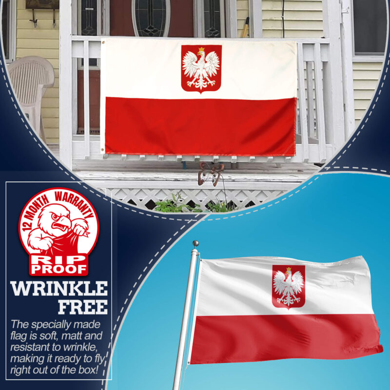 Poland State Ensign Flag