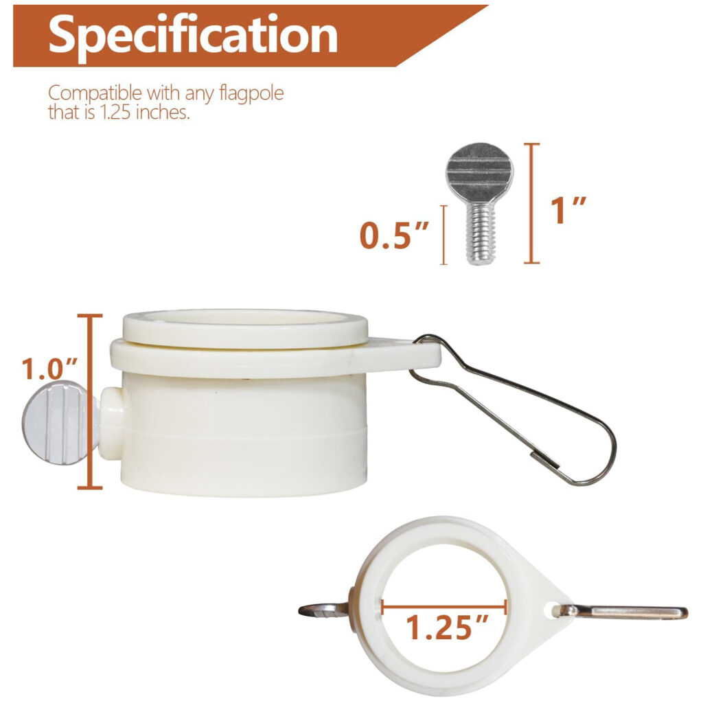 Plastic Flag Rings Flagpole Mounting Ring Clips | Anti-wrap Feature - Anley Flags