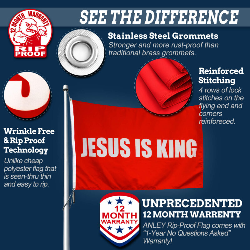 Jesus is King Flag