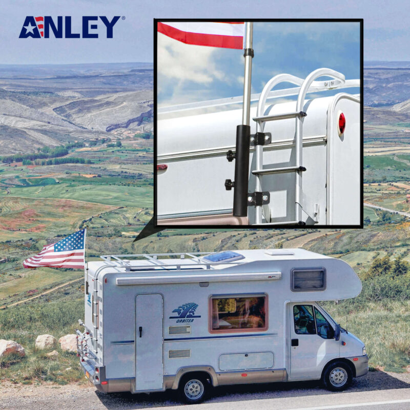 RV Ladder Flagpole Mount Holder