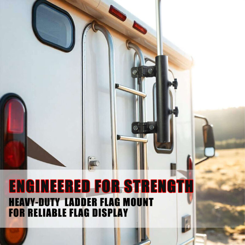 RV Ladder Flagpole Mount Holder