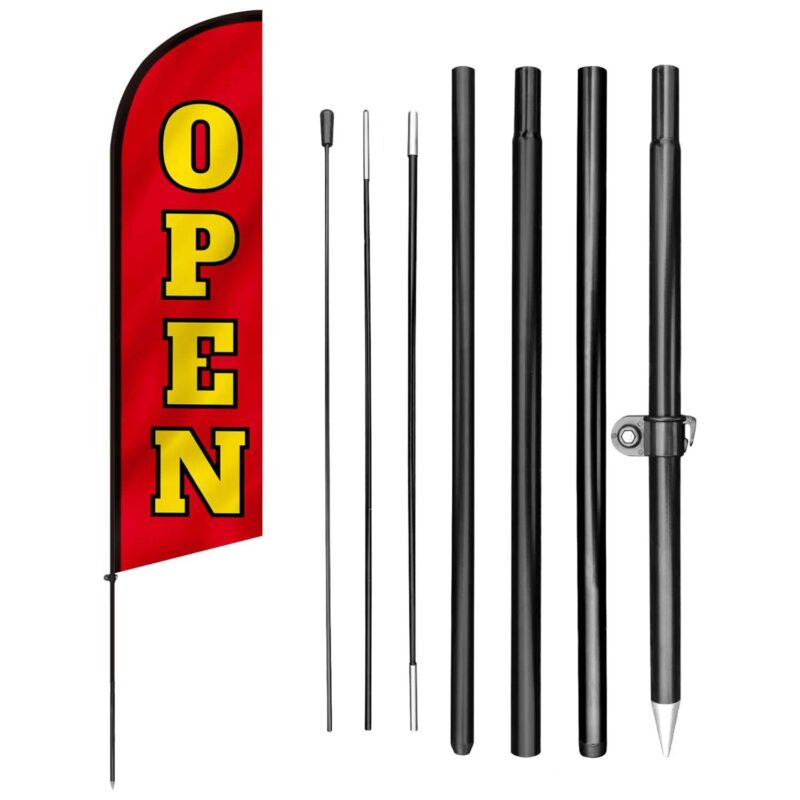Open Feather Flag