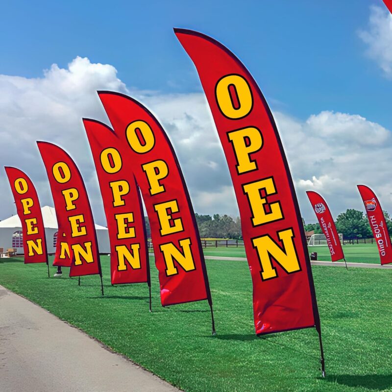 Open Feather Flag