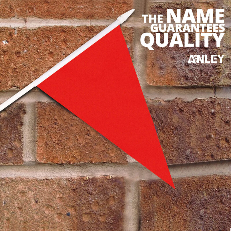 Red Pennant Stick Flag