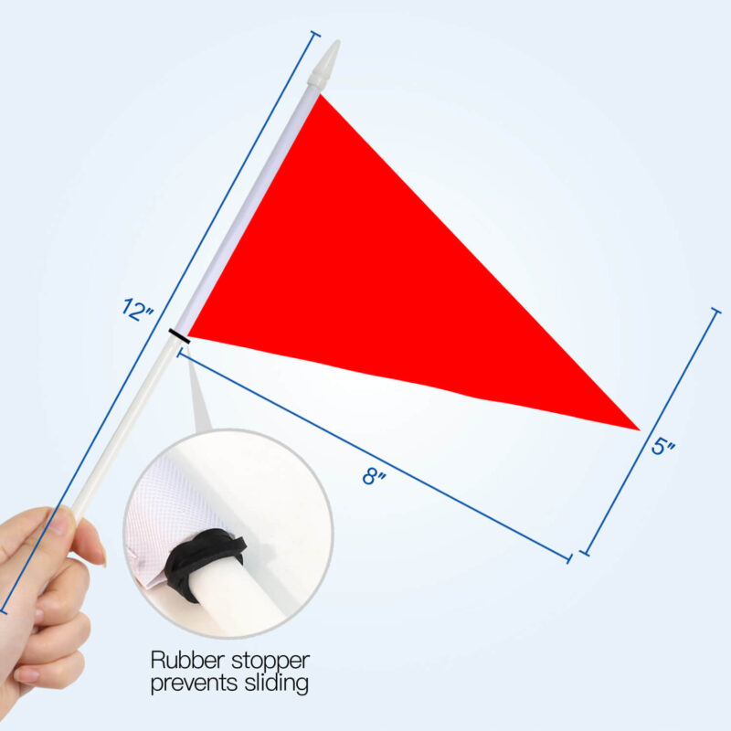 Red Pennant Stick Flag