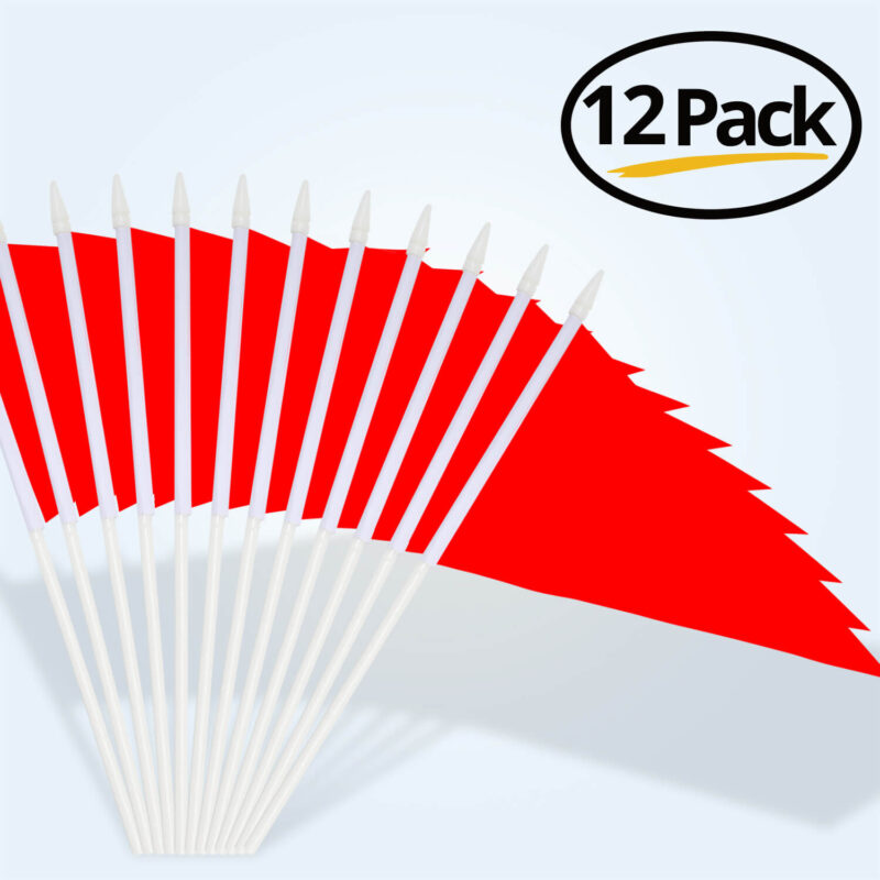Red Pennant Stick Flag