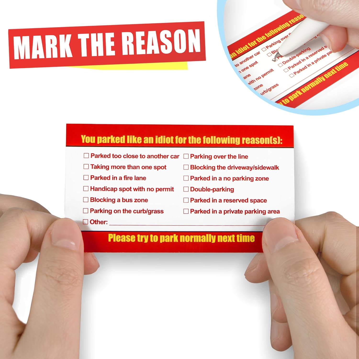 You Parked Like an Idiot Business Card