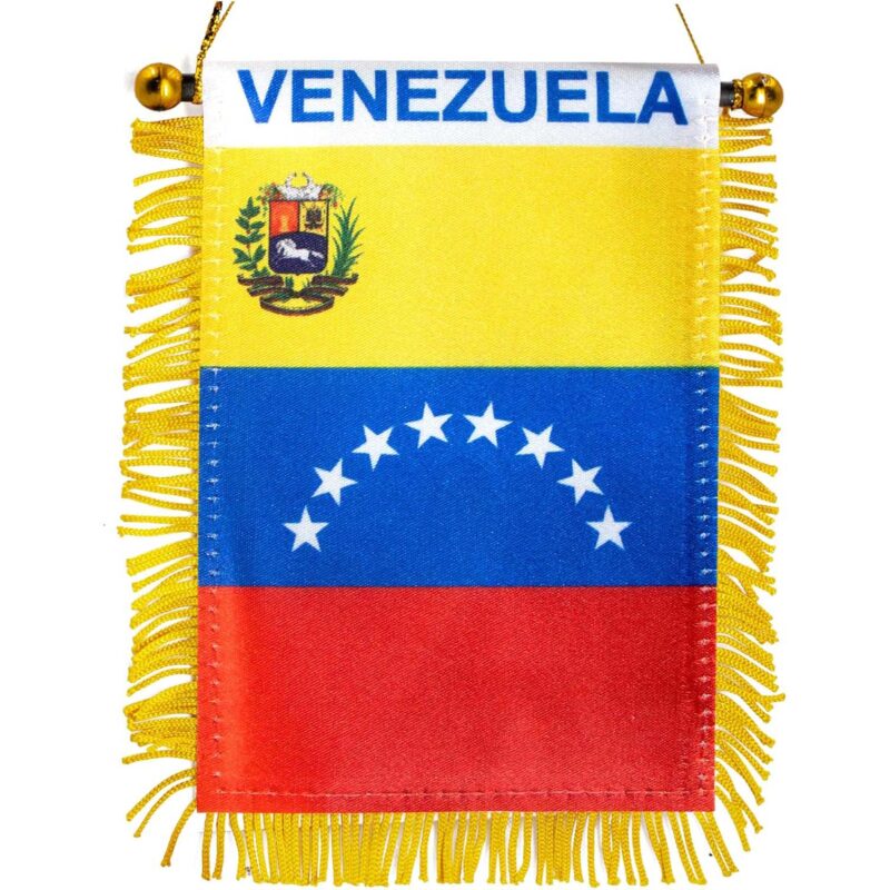 Venezuela Fringy Window Hanging Flag