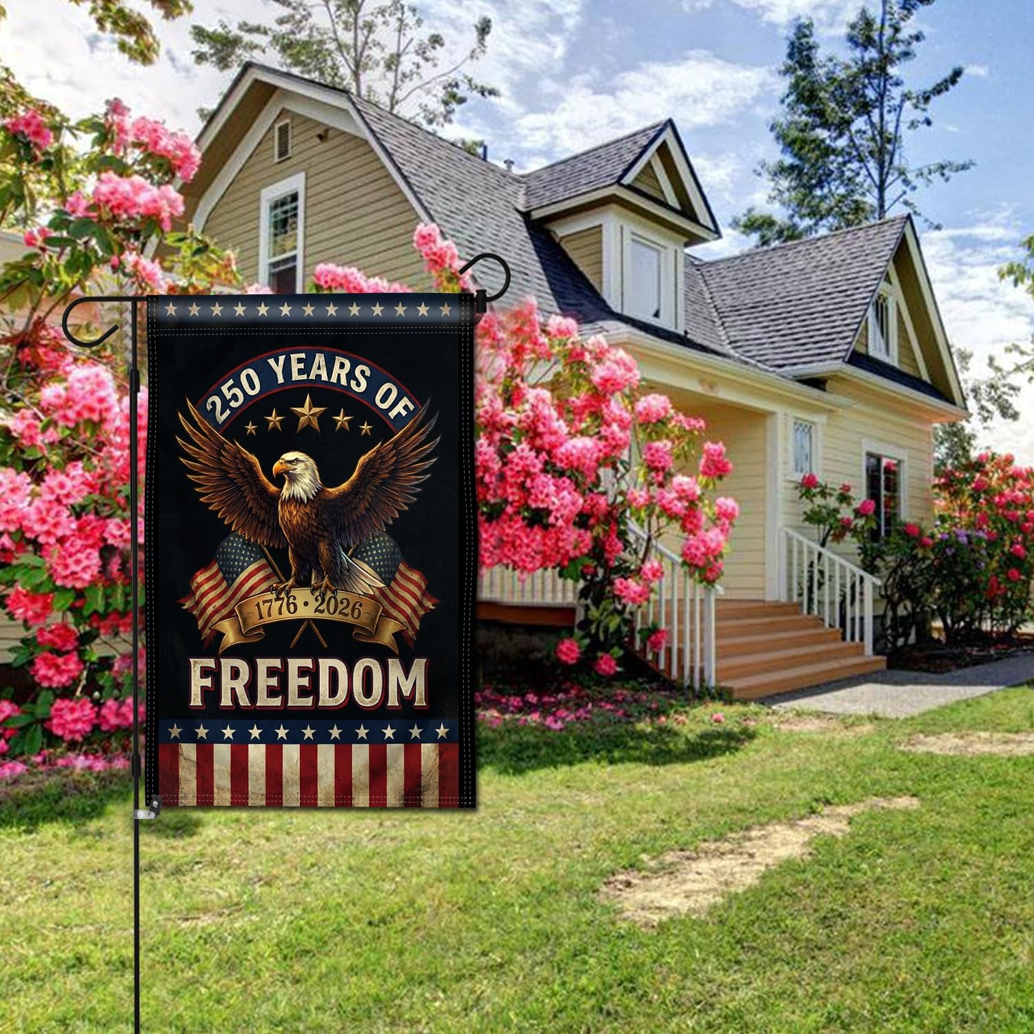 250 Years of Freedom Eagle Garden Flag