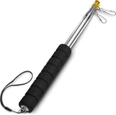 Black Telescopic Handheld Flagpoles