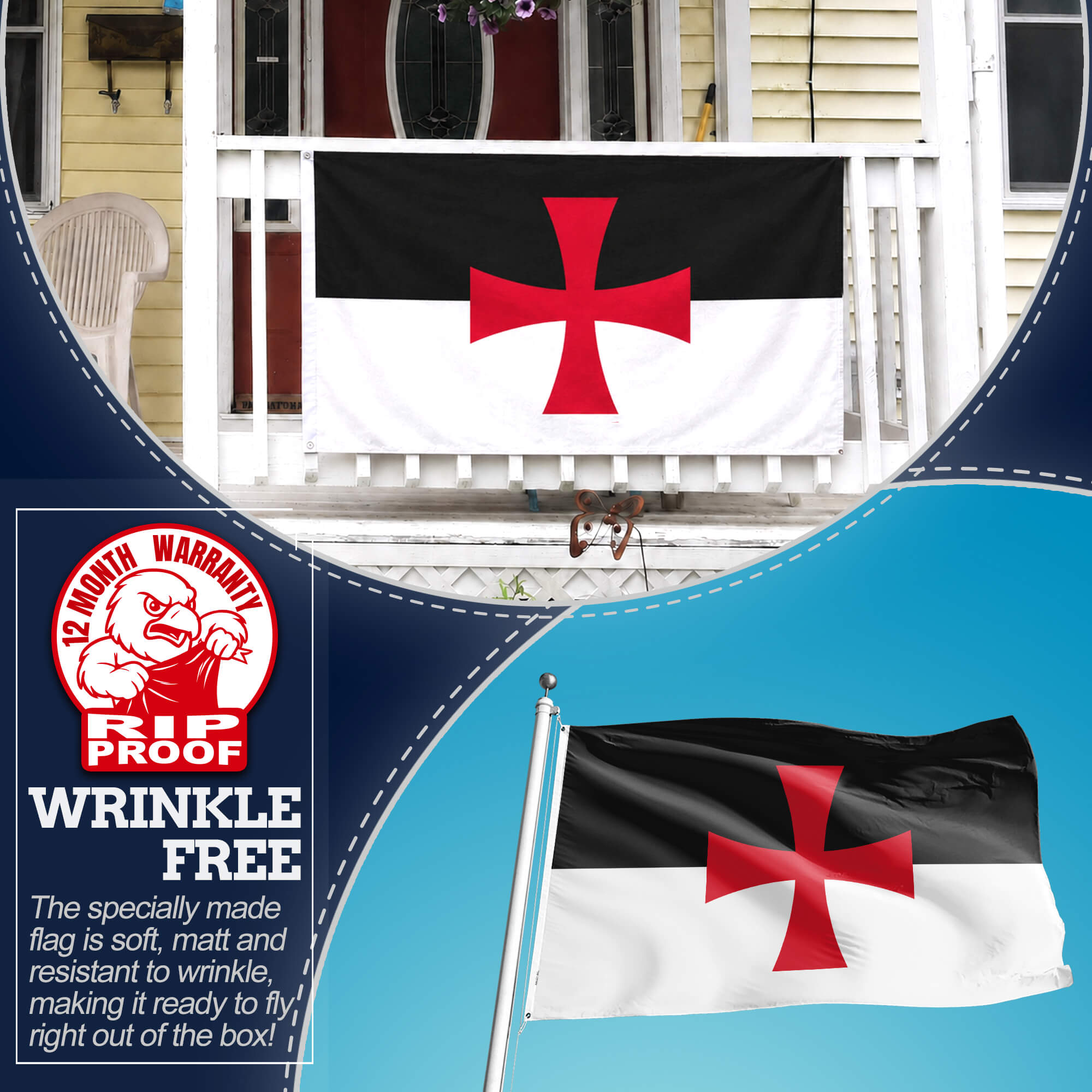 Knights Templar Battle Flag