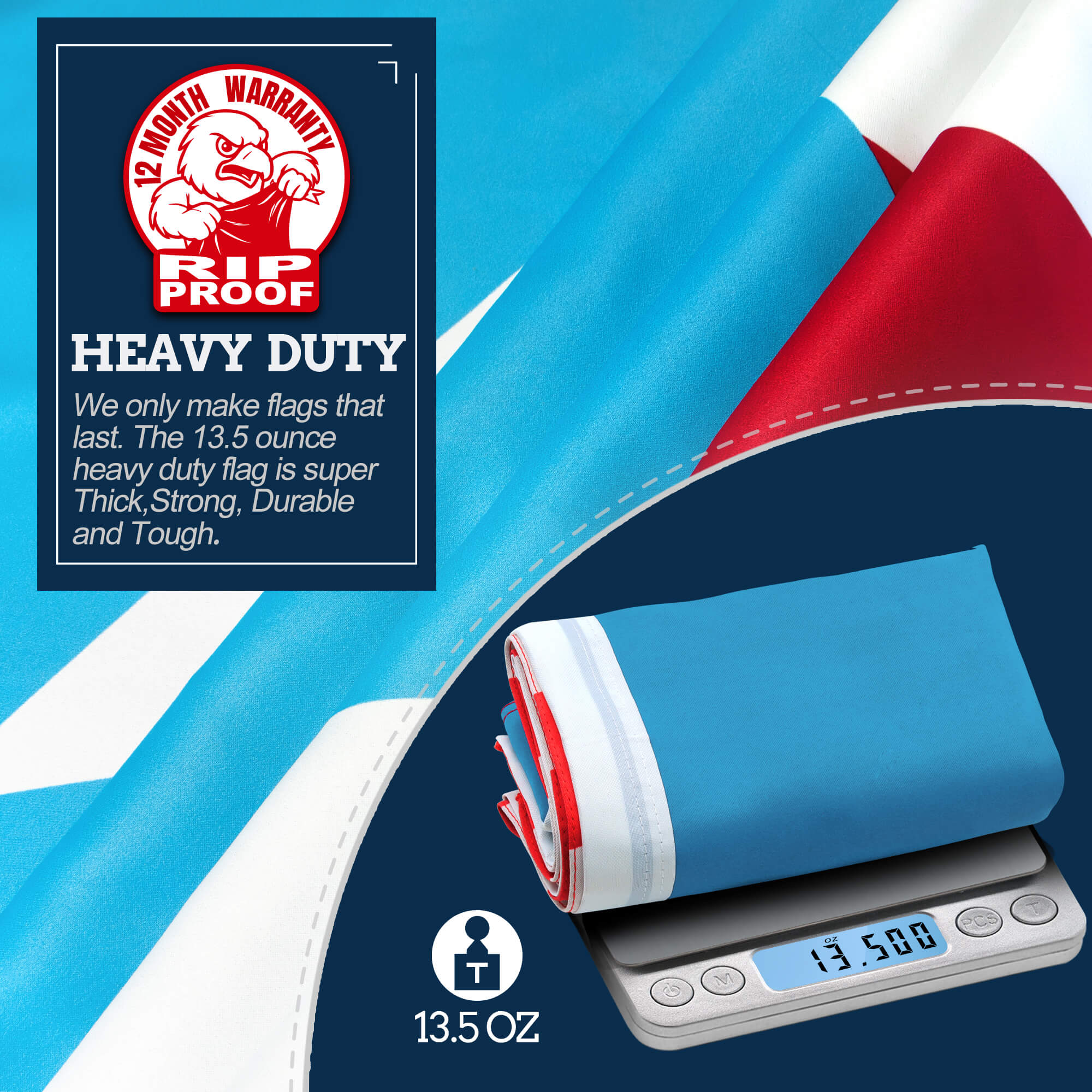 Light Blue Puerto Rico Flag