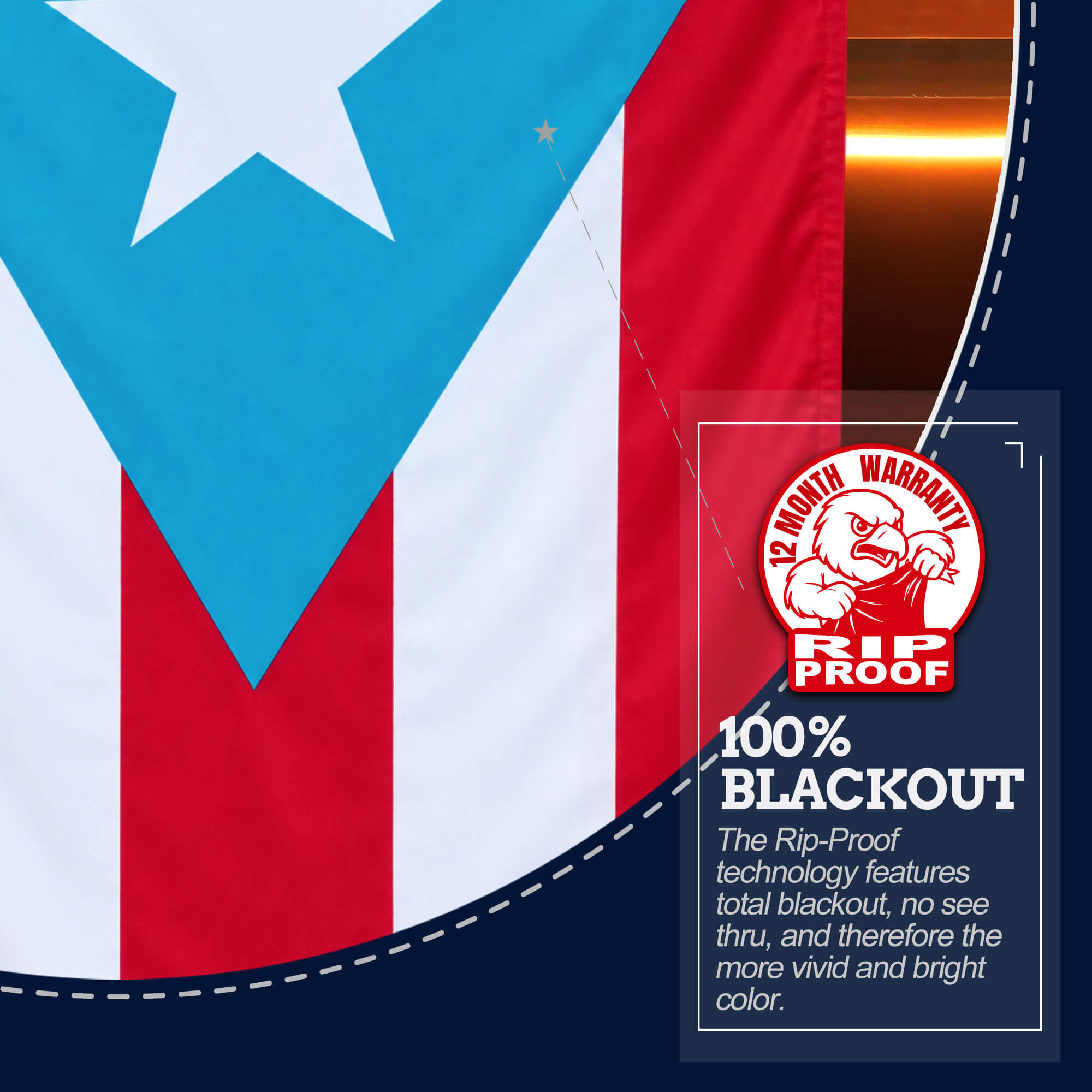 Light Blue Puerto Rico Flag
