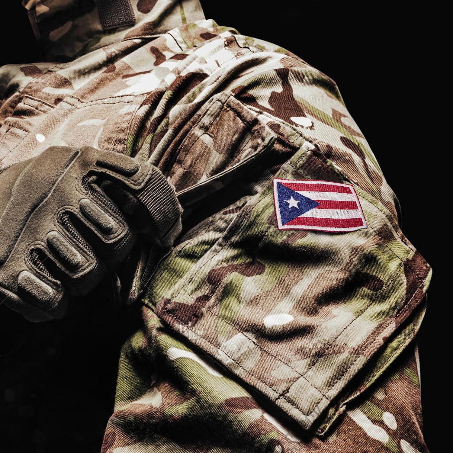 Tactical Puerto Rico Flag Embroidered Patches