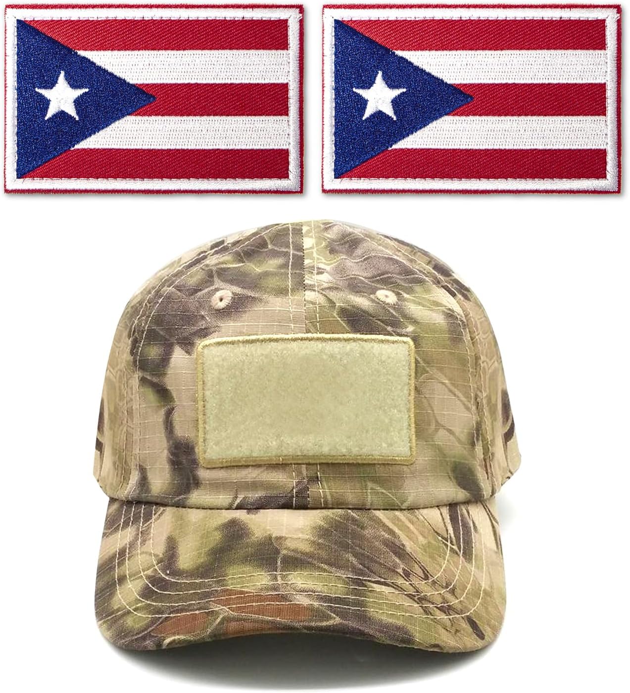 Tactical Puerto Rico Flag Embroidered Patches